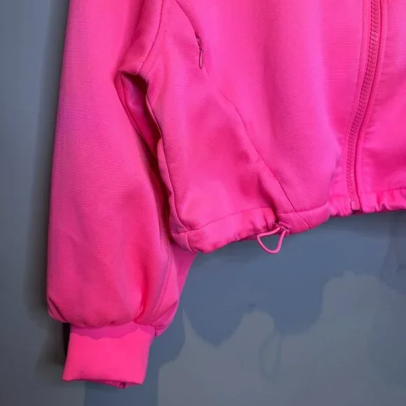 Zara Athletic Hoodie Jacket | Running, Fitness | Neon Pink | Small - Picture 4 of 7